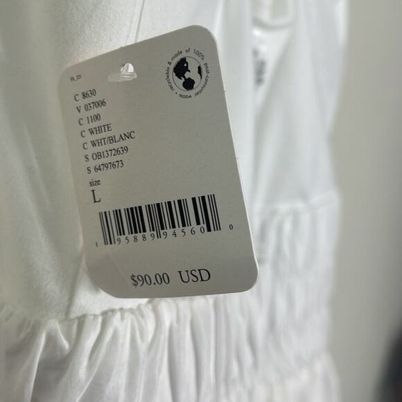 FREE PEOPLE MOVEMENT WAY HOME SKORT/ DRESS IN WHITE SIZE L NWT - Picture 9 of 10